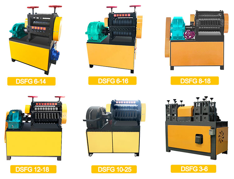 Waste rebar straightening machine for scrap The main feature of waste rebar straightening machine