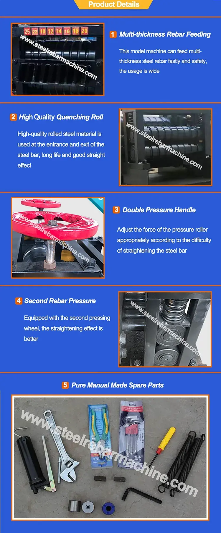 Waste rebar straightening machine Waste rebar straightening machine for scrap