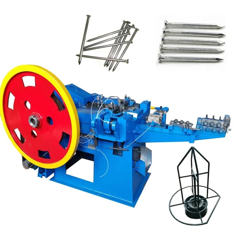 Automatic wire iron steel nail making machine