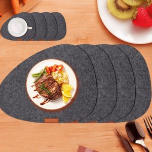 Thickened Felt Heat-Insulating and Non-Slip Placemat Set