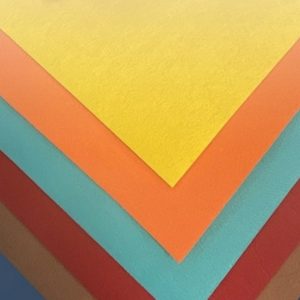 Colored felt non-woven fabric pieces
