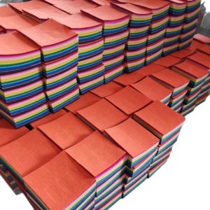 Colored felt non-woven fabric pieces