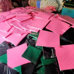 Colored felt non-woven fabric pieces