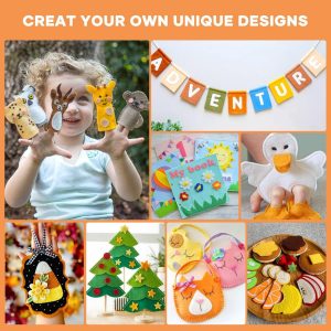 Colored felt non-woven fabric pieces