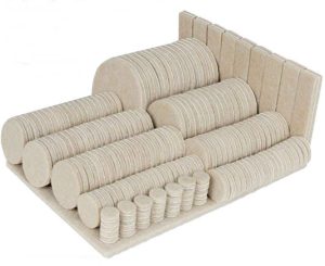 Self-adhesive felt furniture leg pads