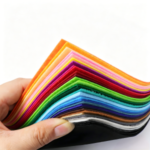 Colored felt non-woven fabric pieces
