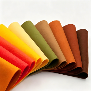 Colored felt non-woven fabric pieces