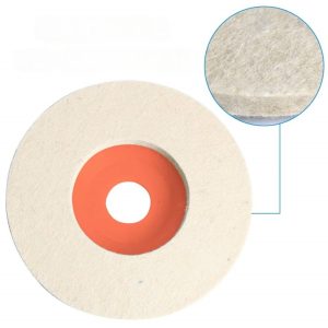 Industrial-grade wool felt polishing wheel