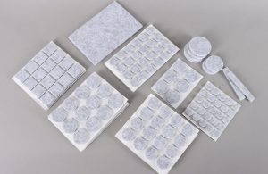 Self-adhesive felt furniture leg pads