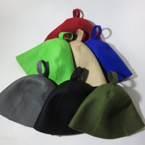 Wool felt sauna cap Insulated cap for sauna rooms
