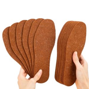 Thickened warm wool felt insoles