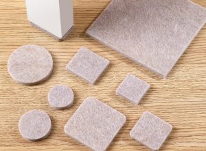 Self-adhesive felt furniture leg pads