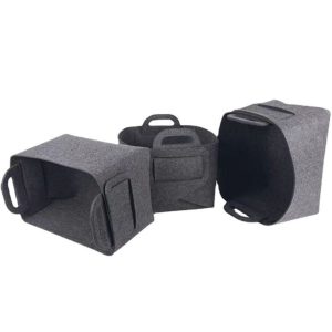 Multifunctional foldable felt storage basket