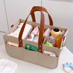 Multifunctional foldable felt storage basket