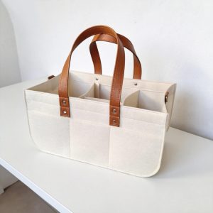 Multifunctional foldable felt storage basket