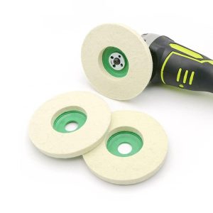 Industrial-grade wool felt polishing wheel