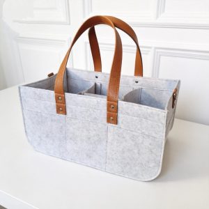 Multifunctional foldable felt storage basket