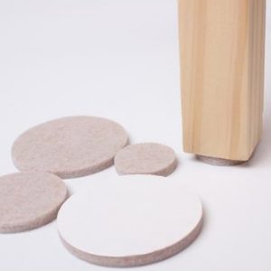 Self-adhesive felt furniture leg pads