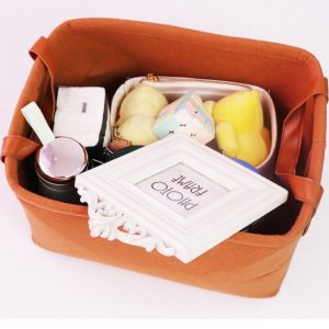 Multifunctional foldable felt storage basket