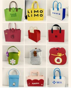 Large capacity thickened felt tote bag