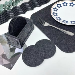 Thickened Felt Heat-Insulating and Non-Slip Placemat Set