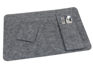Thickened Felt Heat-Insulating and Non-Slip Placemat Set